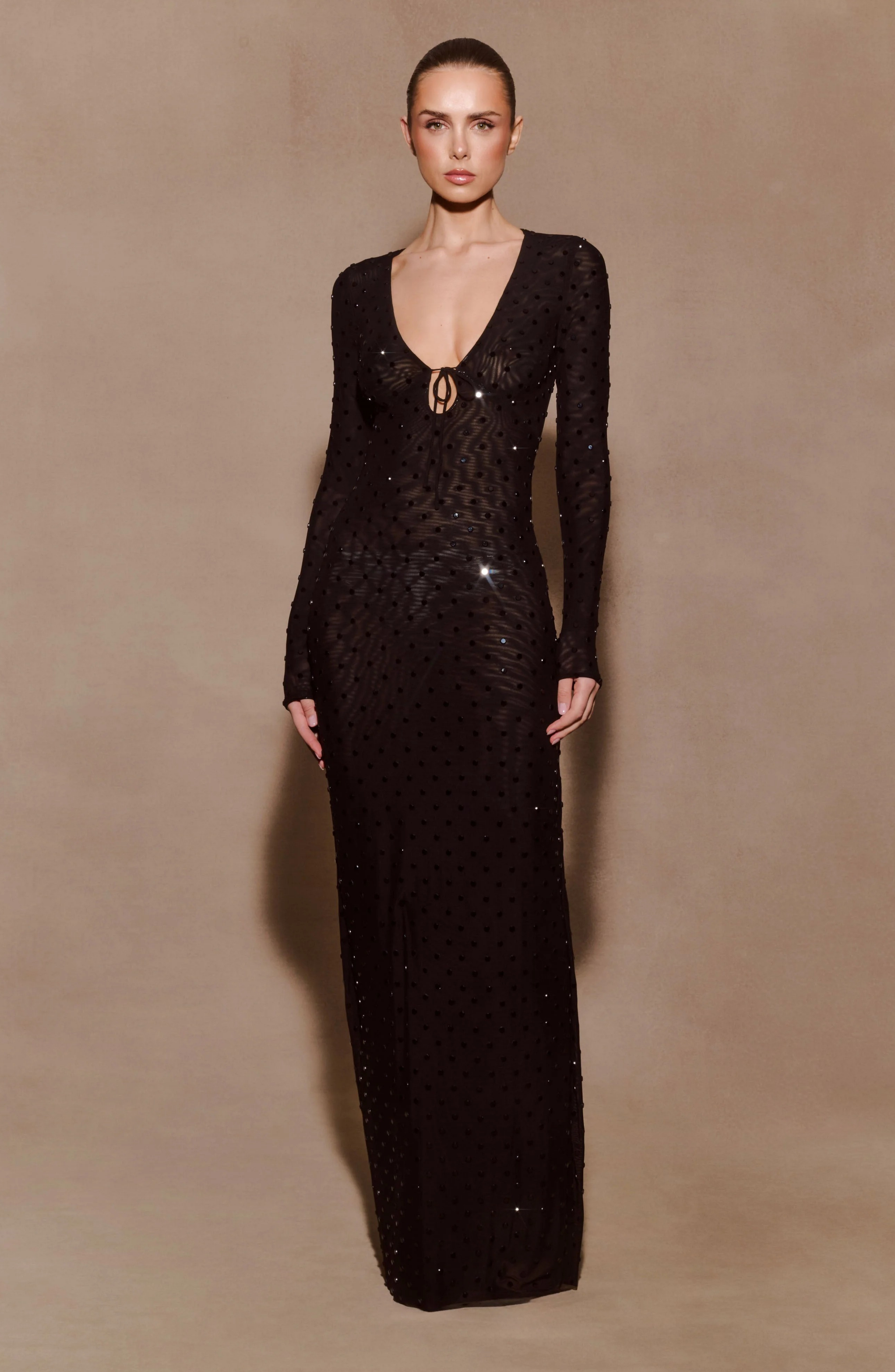 Sculpted Silhouette Maxi Dress