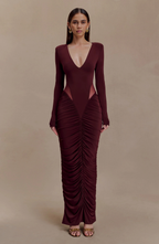 Burgundy Temptation Maxi Dress