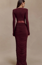 Burgundy Temptation Maxi Dress
