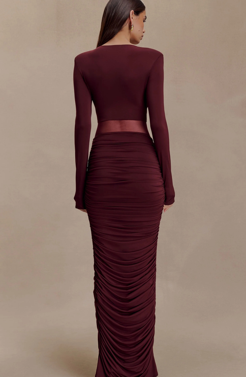 Burgundy Temptation Maxi Dress