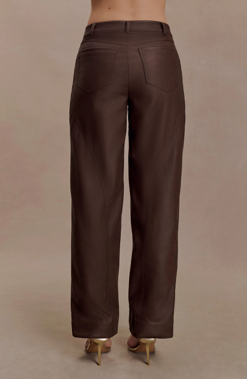 Atelier Leather Mid Rise Pants