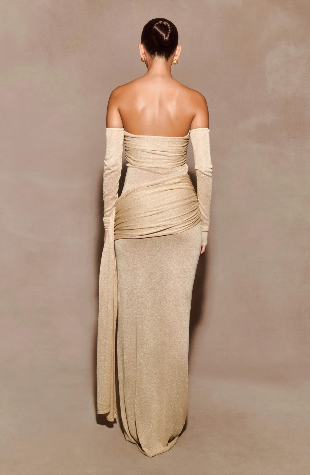 Empire Gold Diamanté Maxi dress