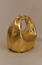 Golden Mini Leather Bag