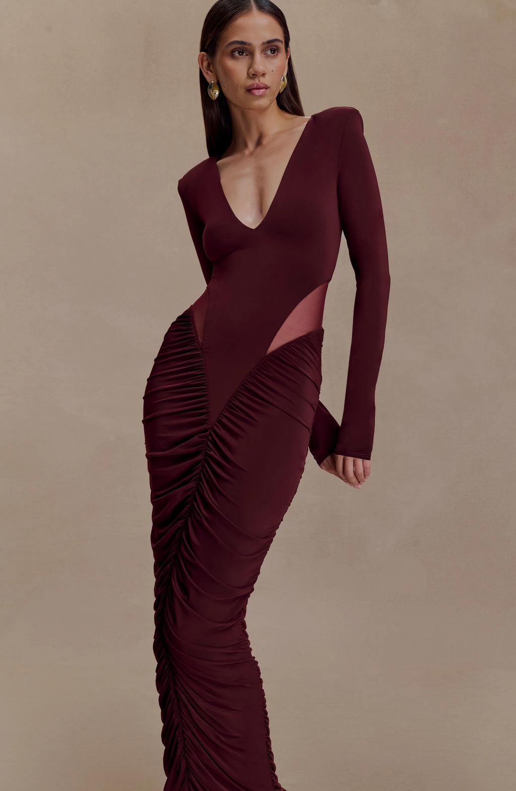 Burgundy Temptation Maxi Dress