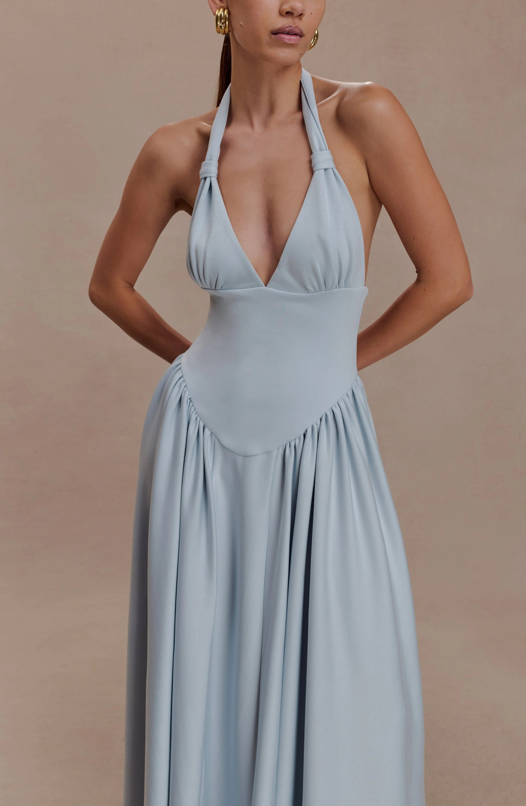 Divine Drape Gown Maxi Dress