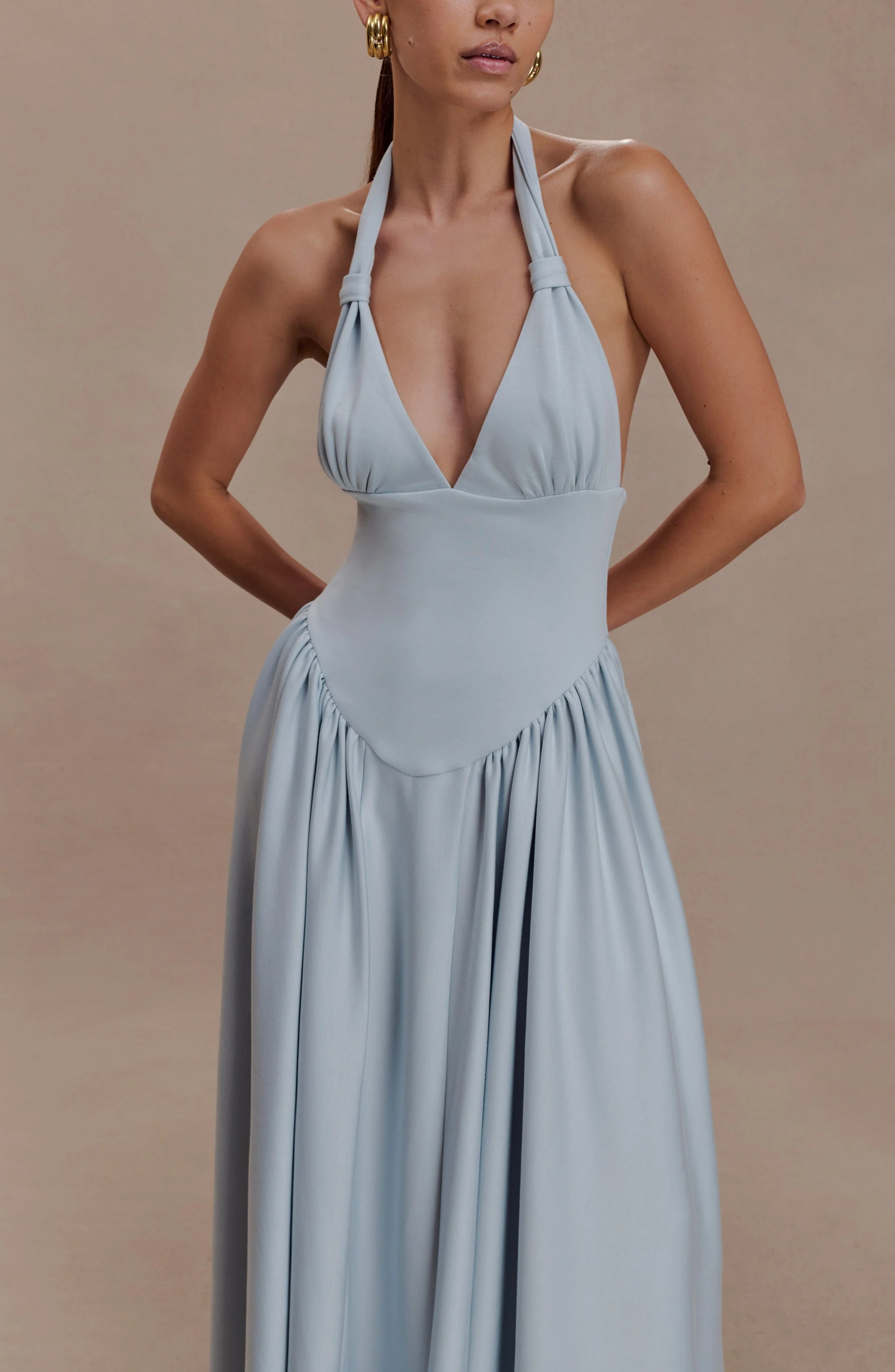 Divine Drape Gown Maxi Dress
