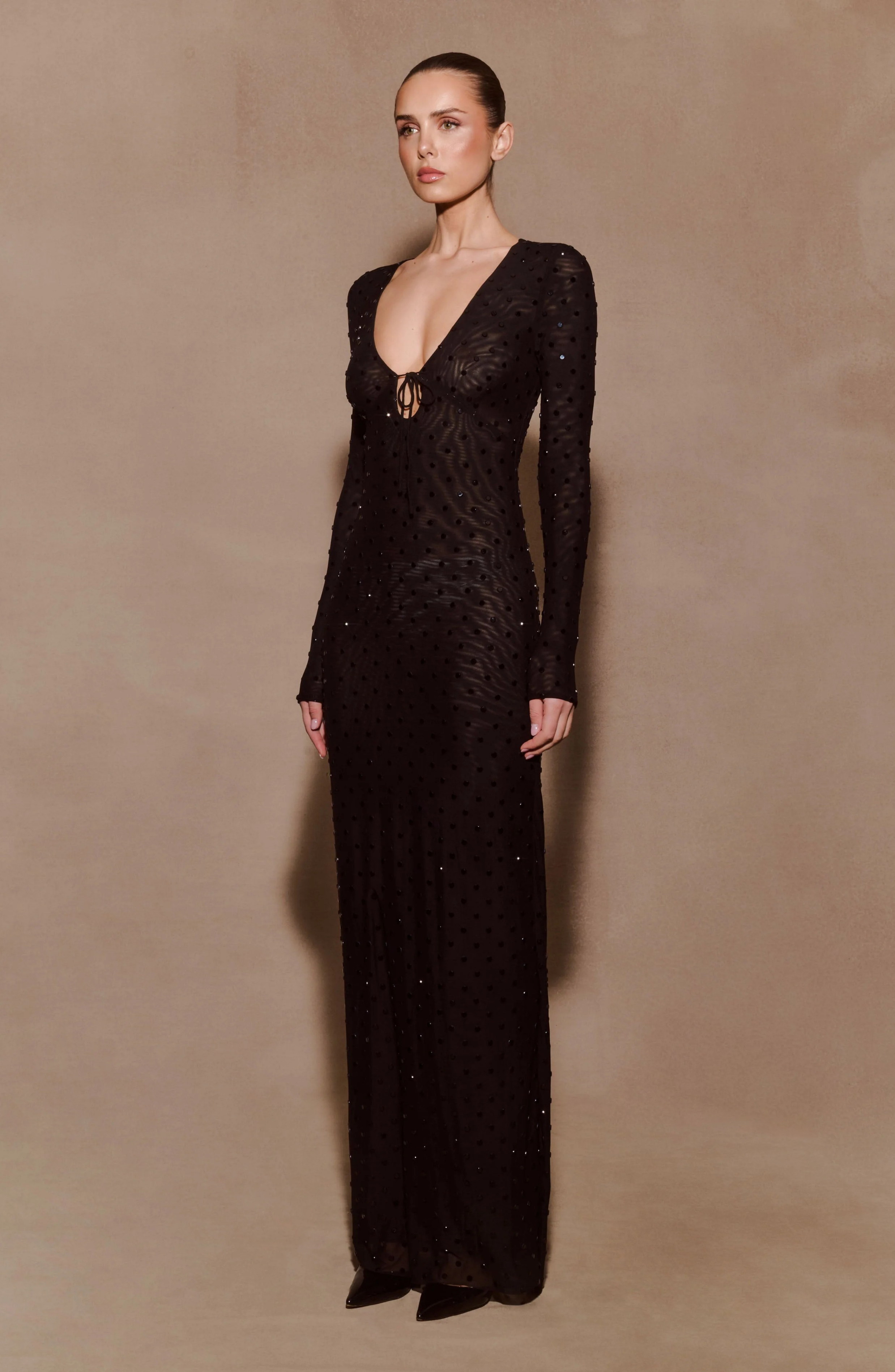 Sculpted Silhouette Maxi Dress