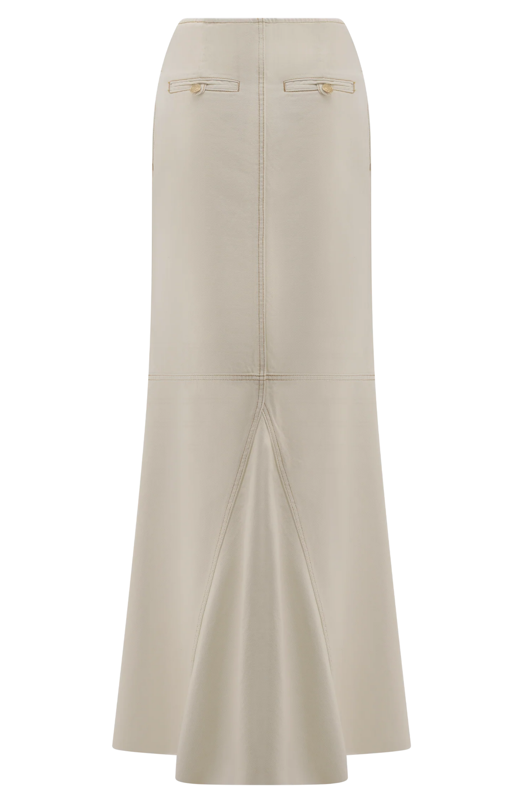 Silk Denim Maxi Skirt