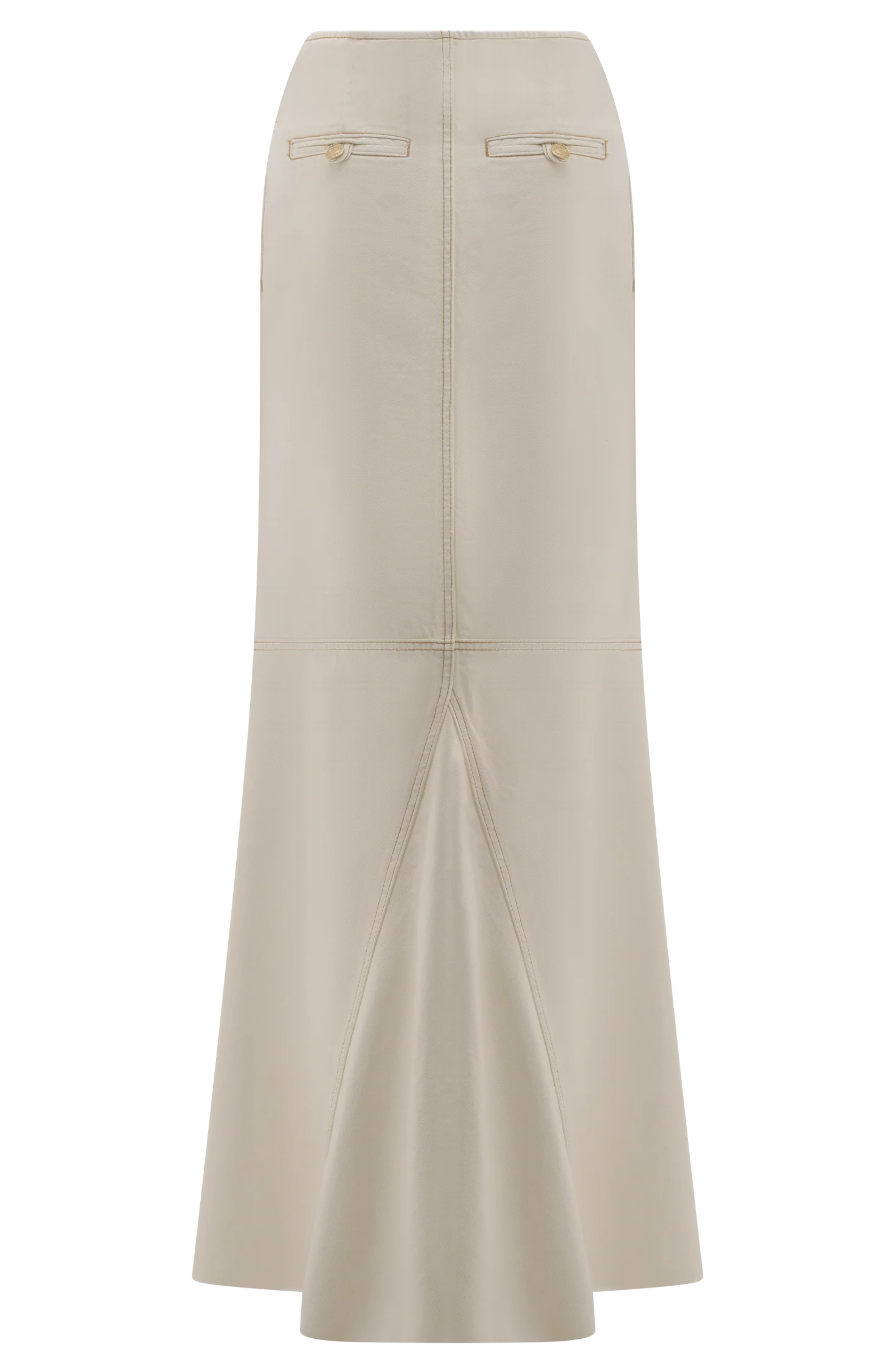 Silk Denim Maxi Skirt