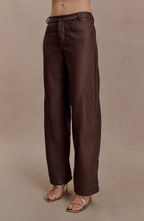 Atelier Leather Mid Rise Pants