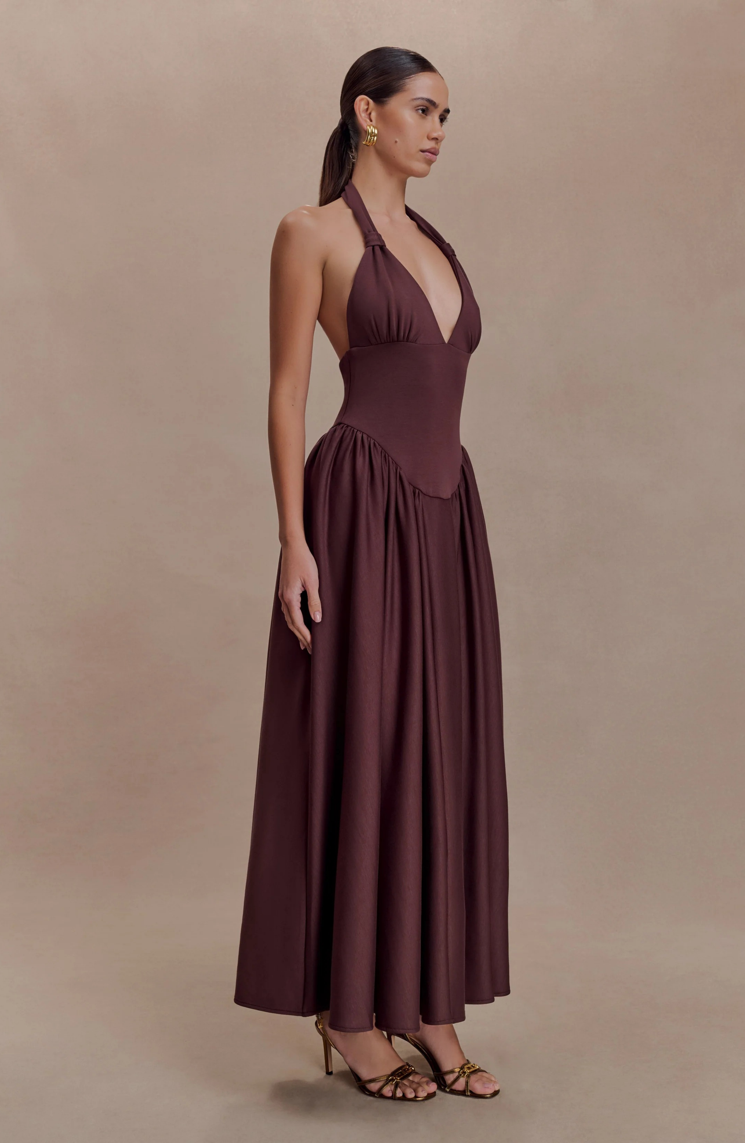 Divine Drape Gown Maxi Dress