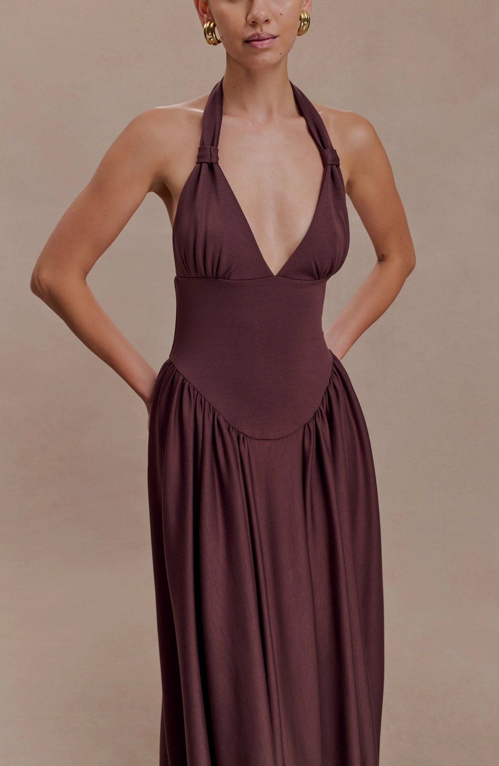 Divine Drape Gown Maxi Dress