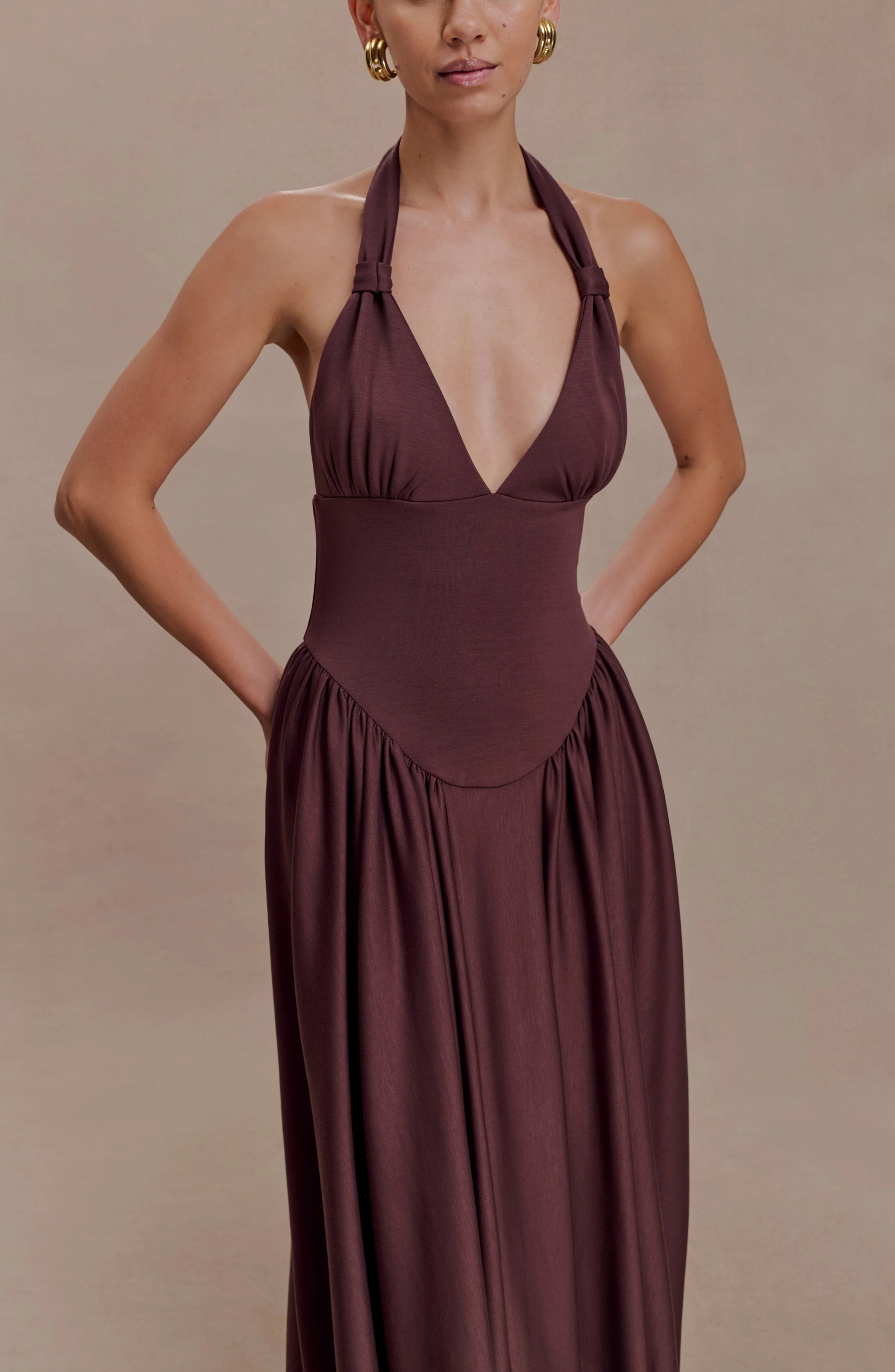Divine Drape Gown Maxi Dress